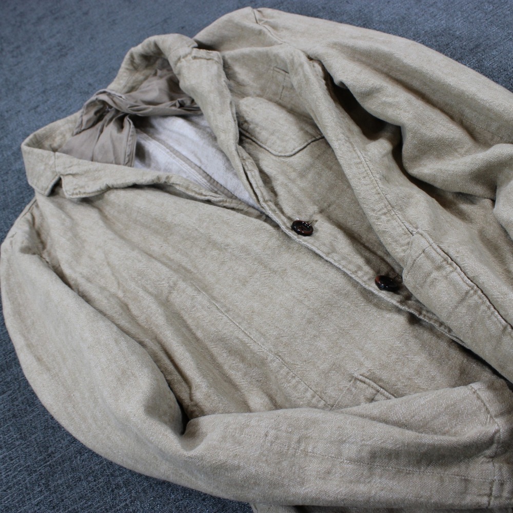 Goodfellow & Co Mens Tan Herringbone Linen Cotton Blend Blazer Jacket Size M
